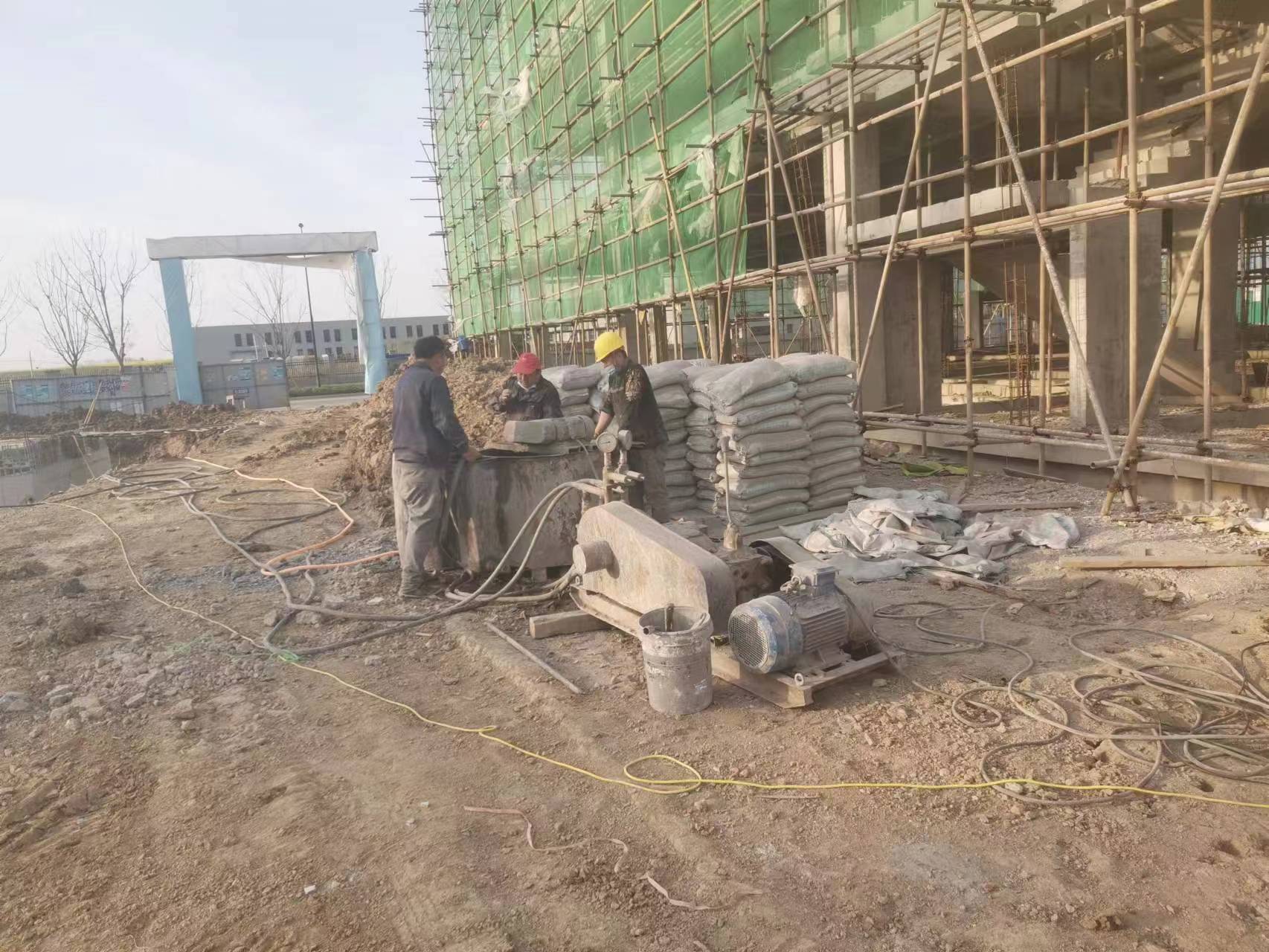 沙湖原种场别墅下沉注浆